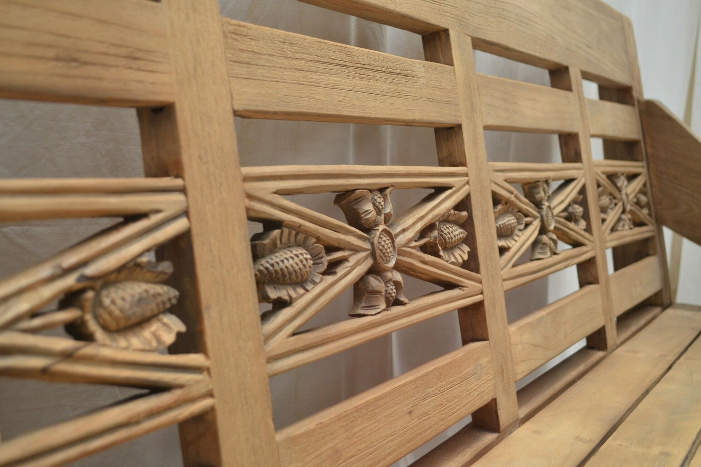 Bahnhofsbank Teak Antik XL