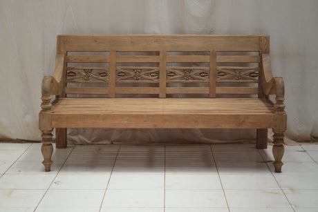 Bahnhofsbank Teak Antik XL