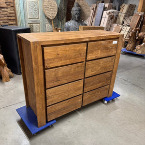 Teak Ladekommode 8 Schubladen 140 × 110 × 50 cm