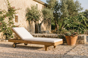 Teak Lounger Algarve mit Rollen