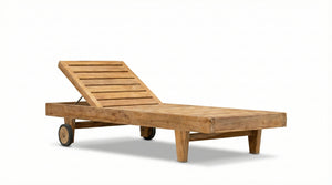 Teak Lounger Algarve mit Rollen