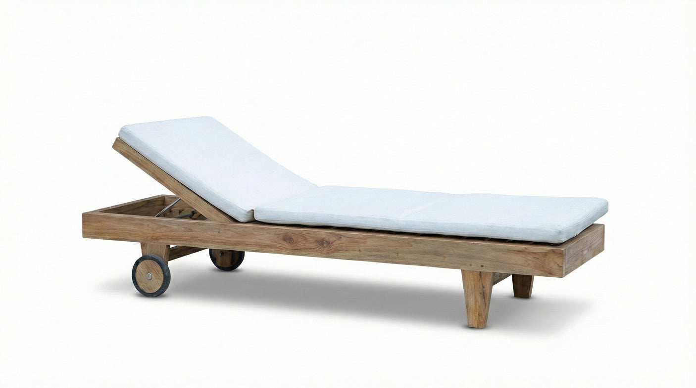 Teak Lounger Algarve mit Rollen