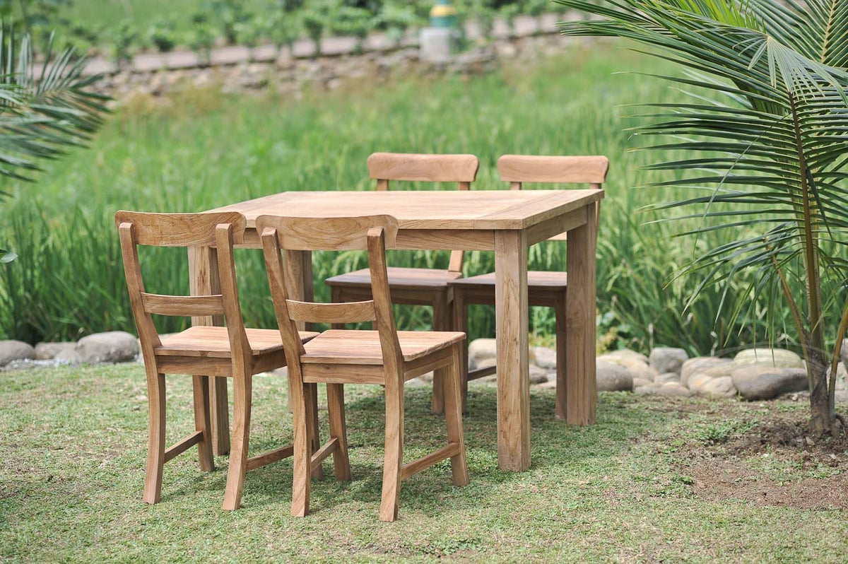 Gartentisch 120x80cm mit 4 Stühle –