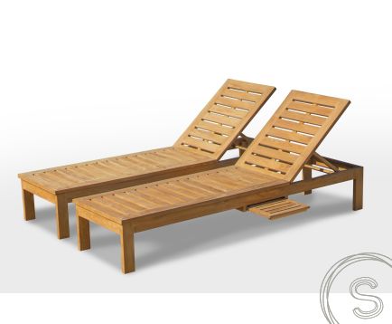 Teak lounger modern