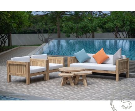 Loungeset Algarve Sessels Bank Couchtische