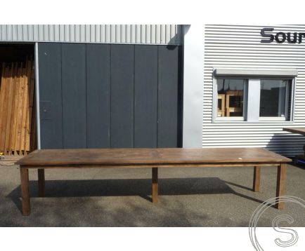 teak tafel 400x100 cm oud hout