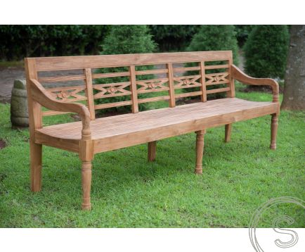 Teak stationsbank 240cm