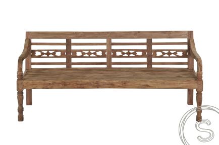 teak stationsbank 4-zits