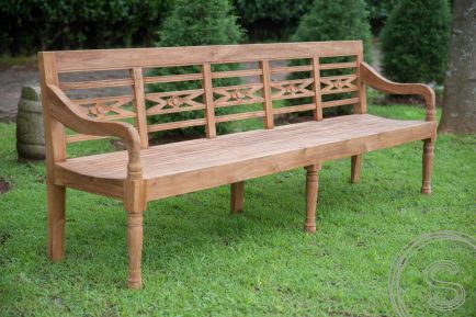 Teak stationsbank 240cm