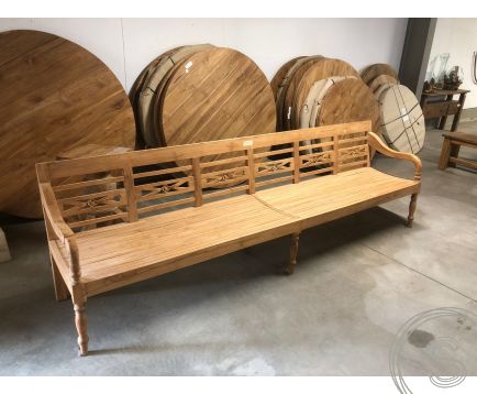 Teak Bahnhofsbank 3 Meter