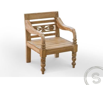 Teak stationsstoel XL
