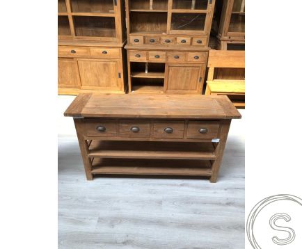 Teak Wandtisch Rustikal 140 