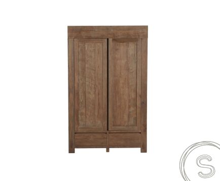 Teak kast 130cm oud hout