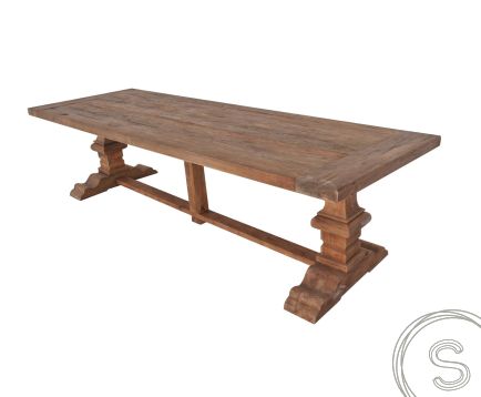 Teak kloostertafel 400x100