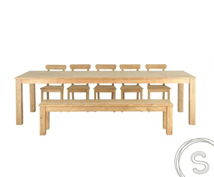 teak tafel 300x100cm