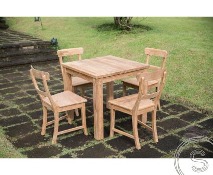 teak tafel 80x80cm
