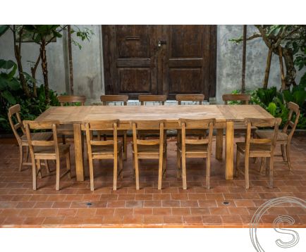 Ausziehtisch Teak Set 200 + 12 Stühle