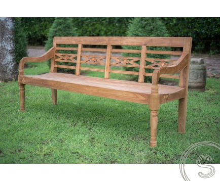 Teak Bahnhofsbank