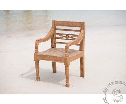 teak stationsstoel