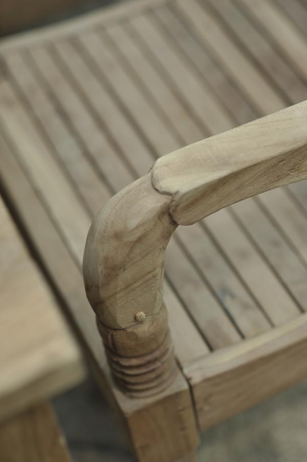 Teakholz Bank Garten - Bahnhofbank 3 Personen