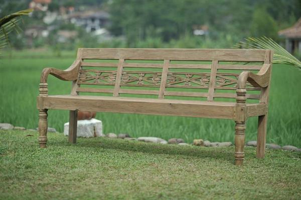 Teakholz Bank Garten - Bahnhofbank 4 Personen
