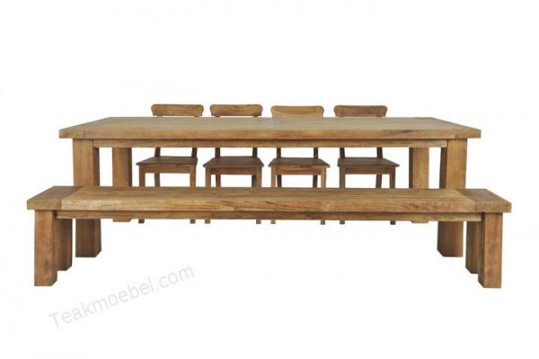 Teak Tisch Gebürstet