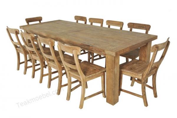 Teak Tisch Gebürstet