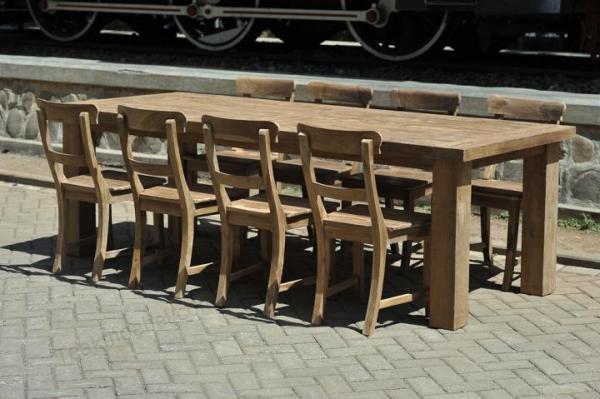 Teak Tisch Gebürstet