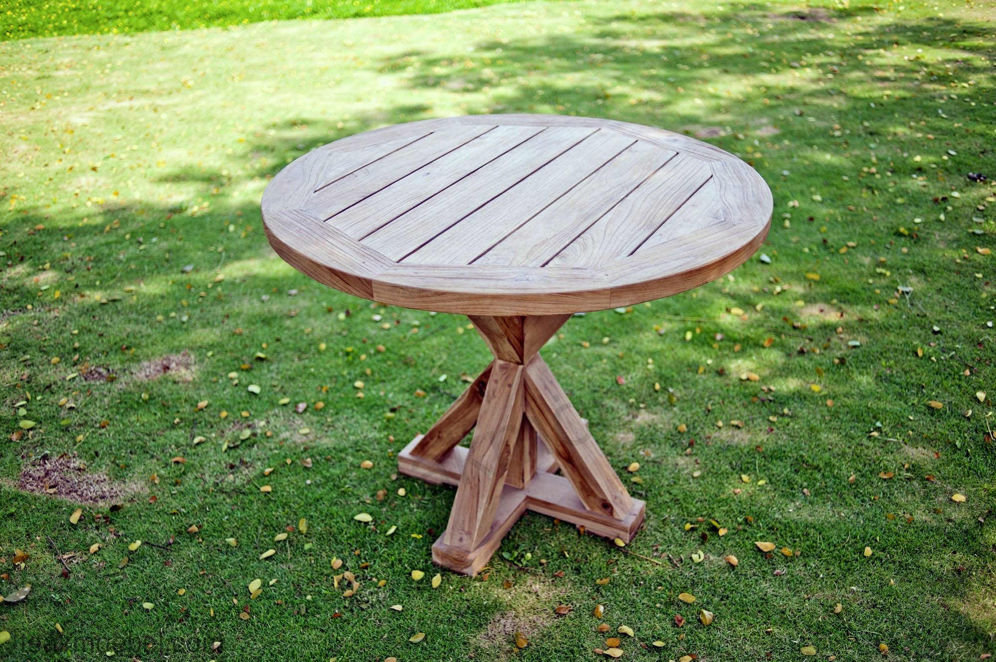 Runder teak Gartentisch 100cm Runder teak Gartentisch 100cm