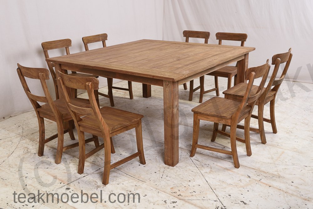 Old Teak Esstisch quadratisch 160x160 Old Teak Esstisch quadratisch 160x160